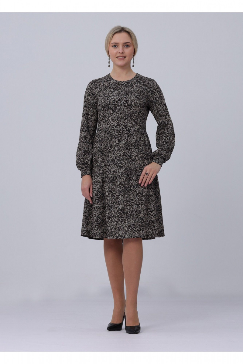 Платья Полинушка 669/3 бежевые цветы