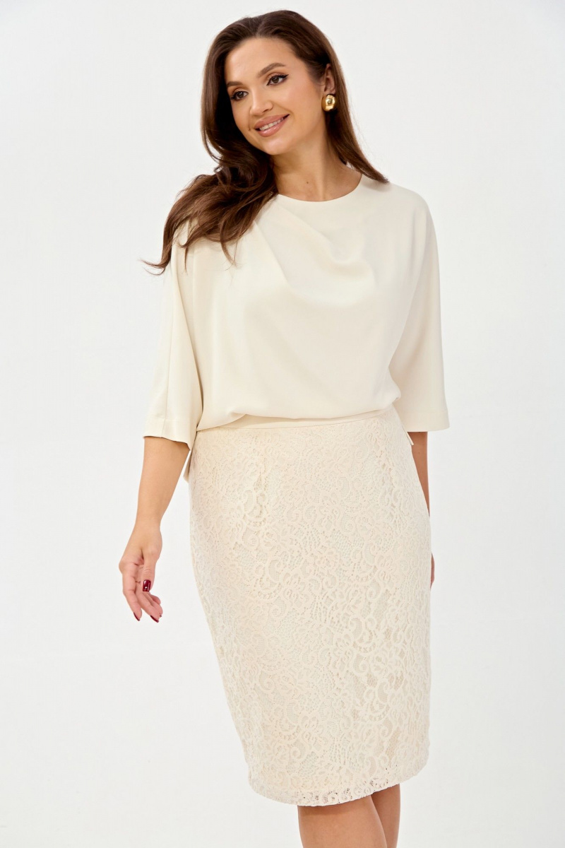 Юбочный комплект TVIN 7886 молочный