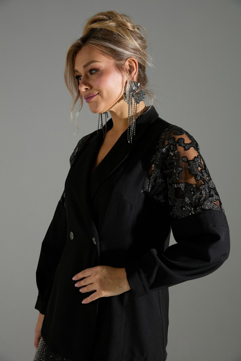 Юбочный костюм LM К72042 черное_кружево