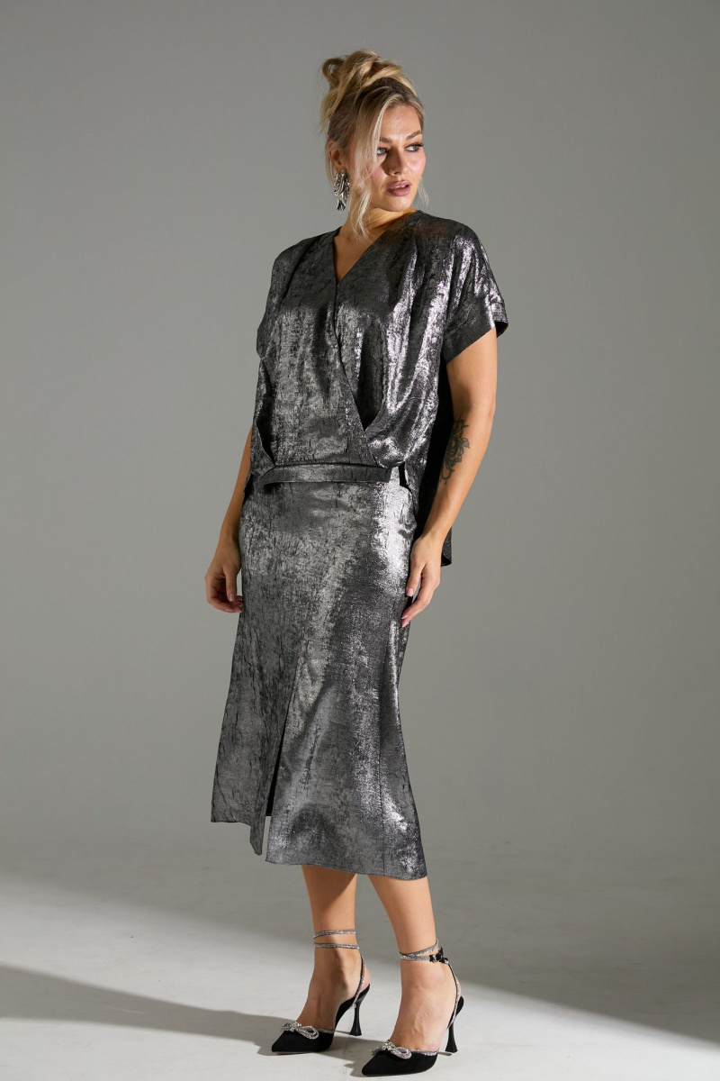 Юбочный комплект LM М94 серый_шиммер