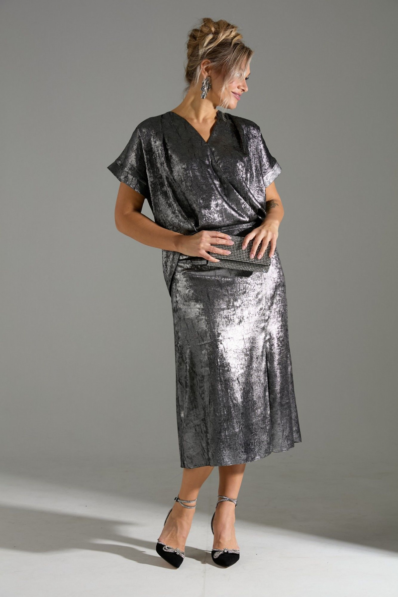 Юбочный комплект LM М94 серый_шиммер