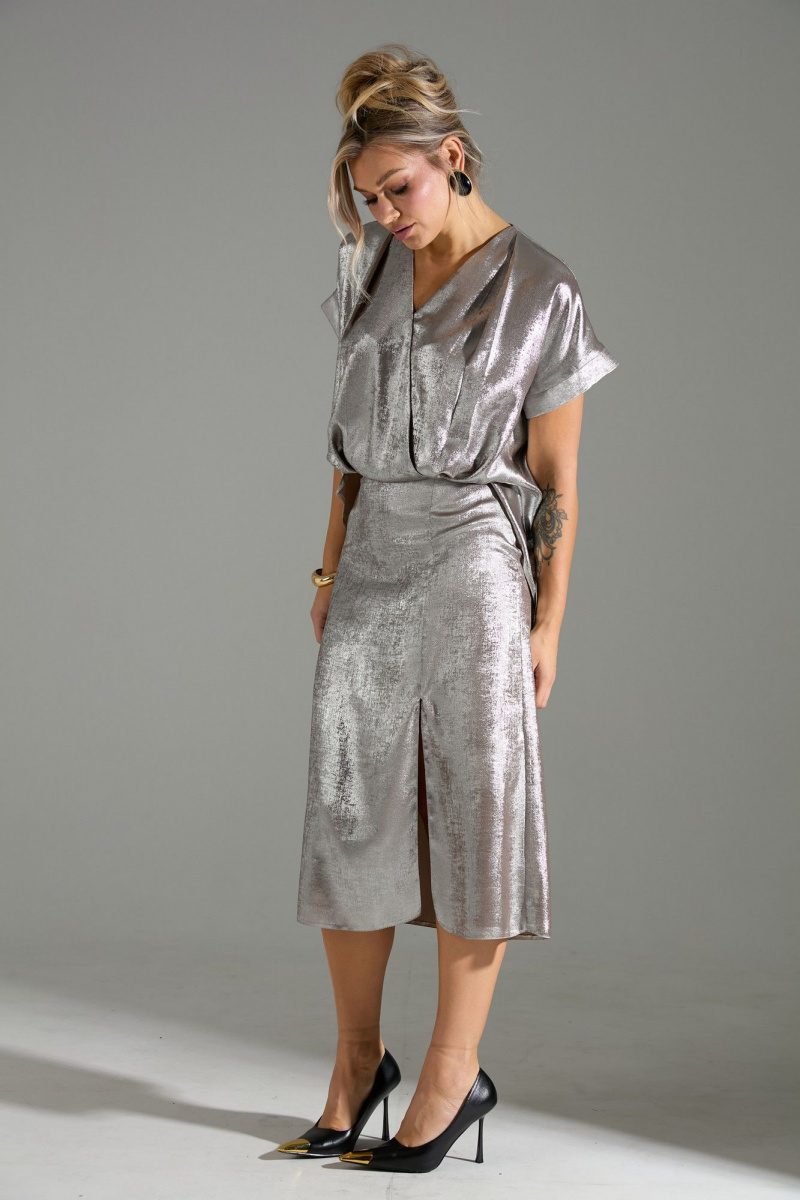 Юбочный комплект LM М94 бежевый_шиммер