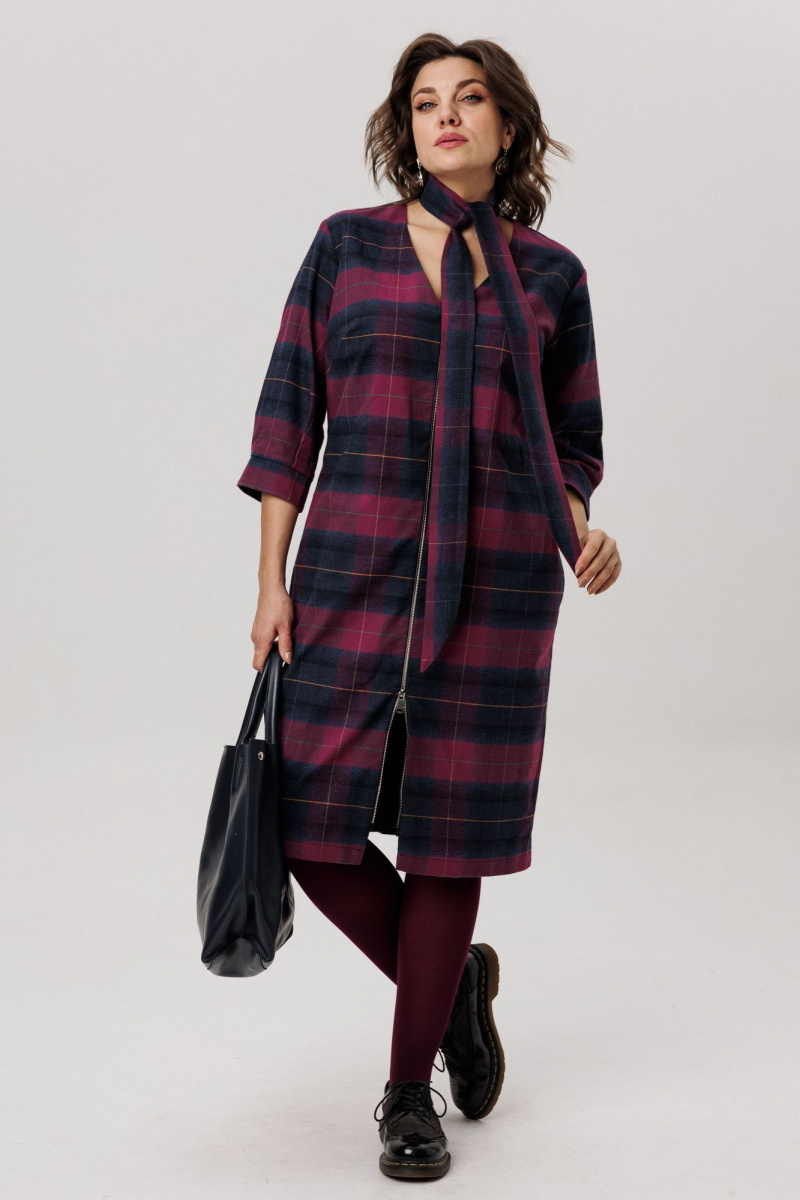 Платья Anelli 1728 винная_геометрия