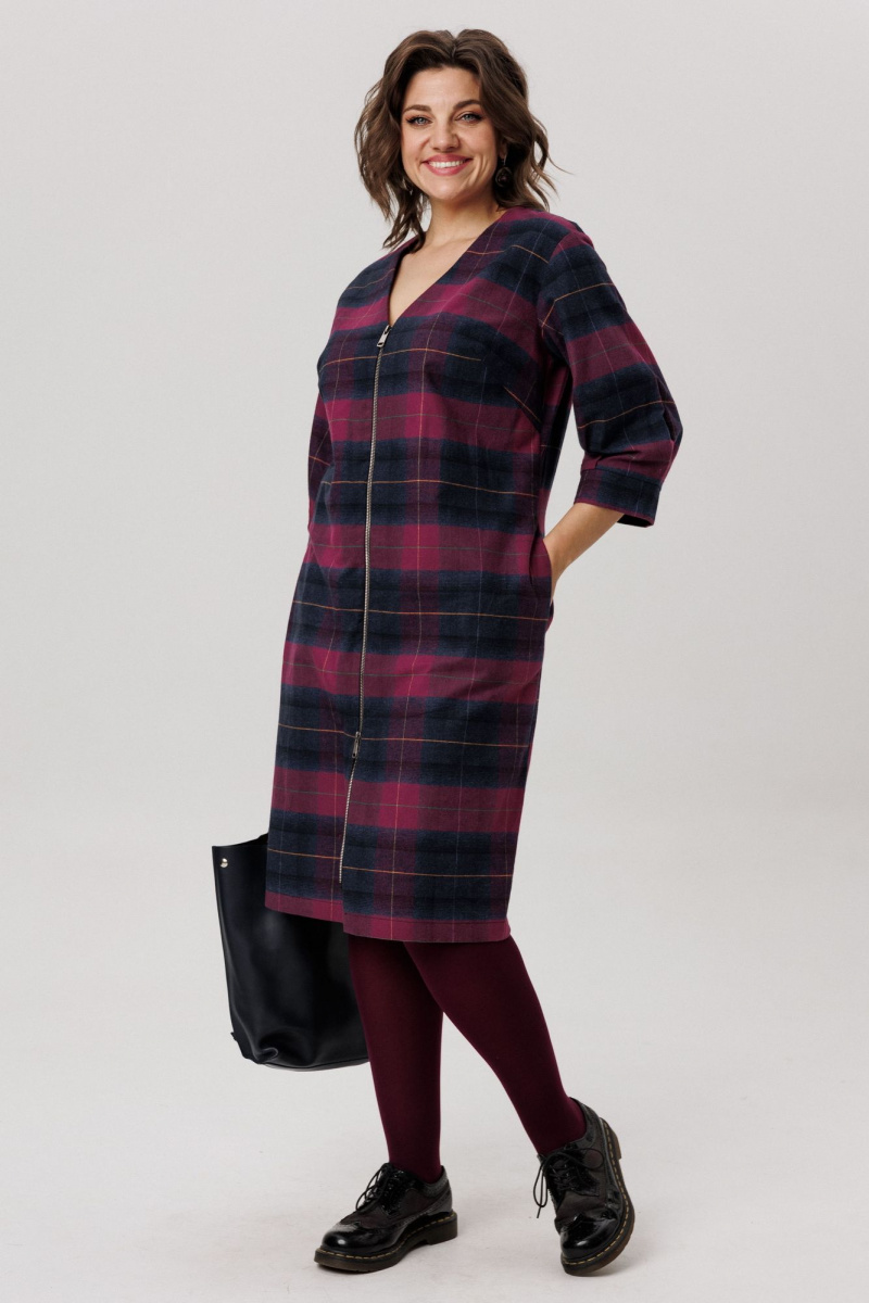 Платья Anelli 1728 винная_геометрия