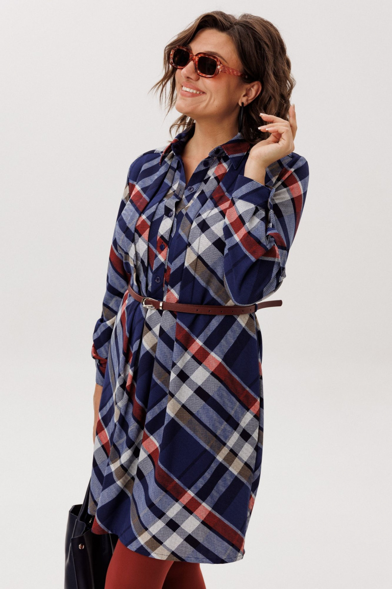 Платья Anelli 1769 кобальтовый_тартан