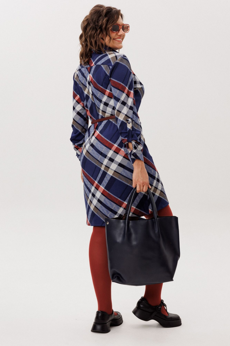 Платья Anelli 1769 кобальтовый_тартан