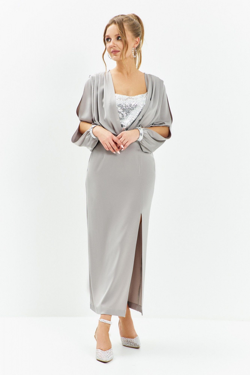 Платья Euromoda 669 серый