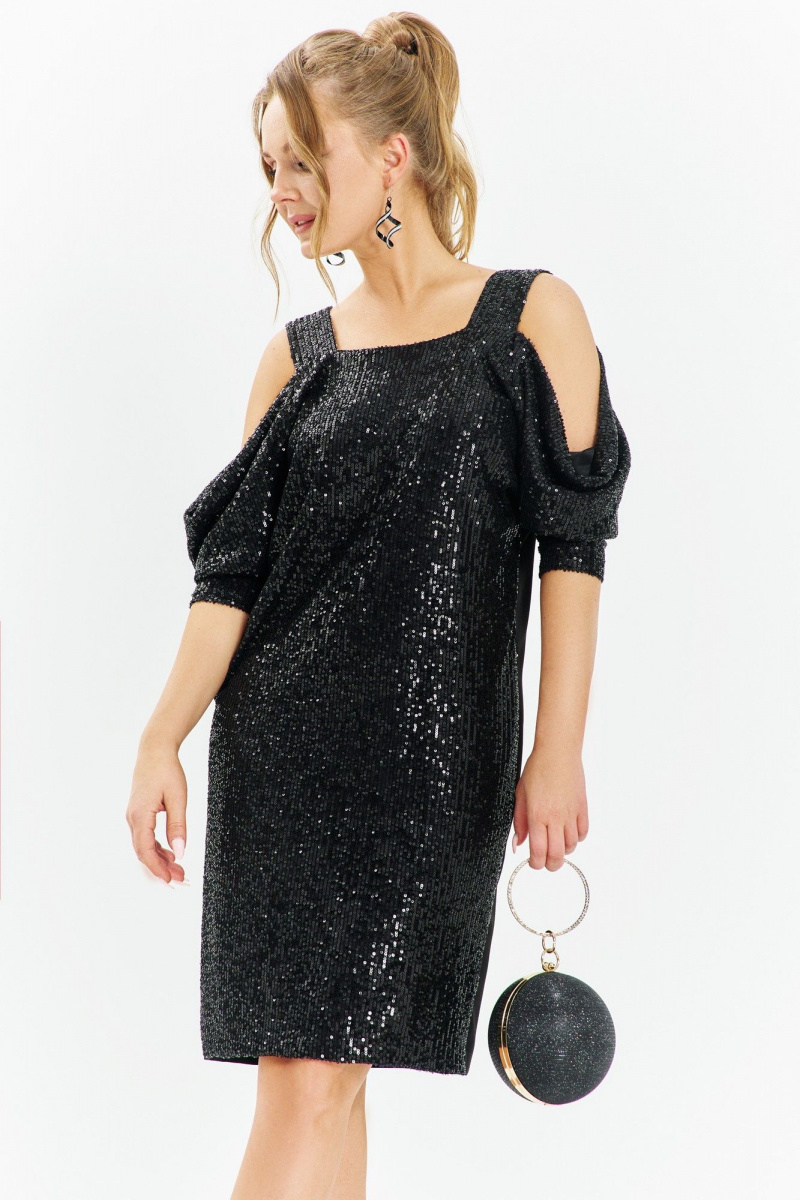 Платья Euromoda 673 черный