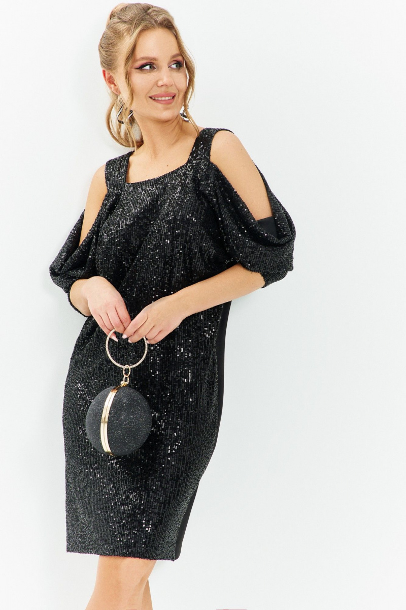 Платья Euromoda 673 черный