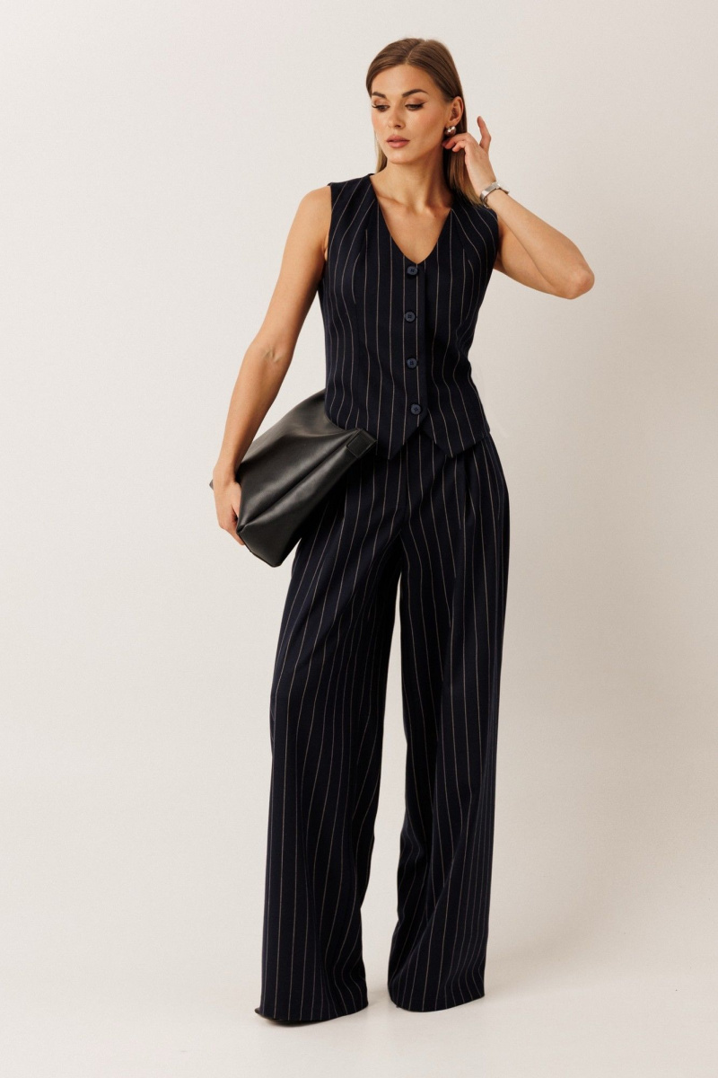 Брючный костюм KOKOdea 30006 тёмно-синий