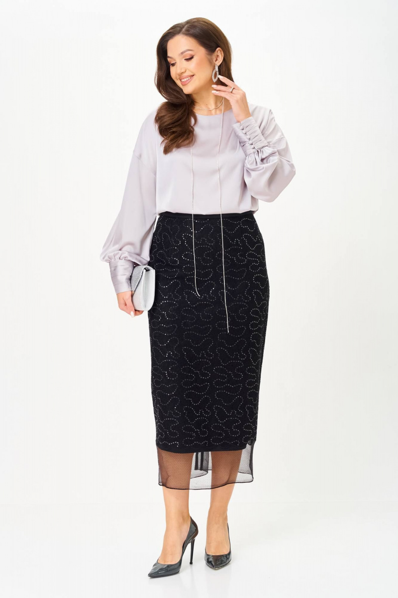 Юбочный комплект Karina deLux M-1416 черный+серый