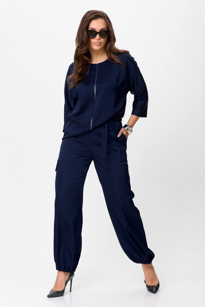 Брючный комплект Karina deLux M-1295/1 темно-синий