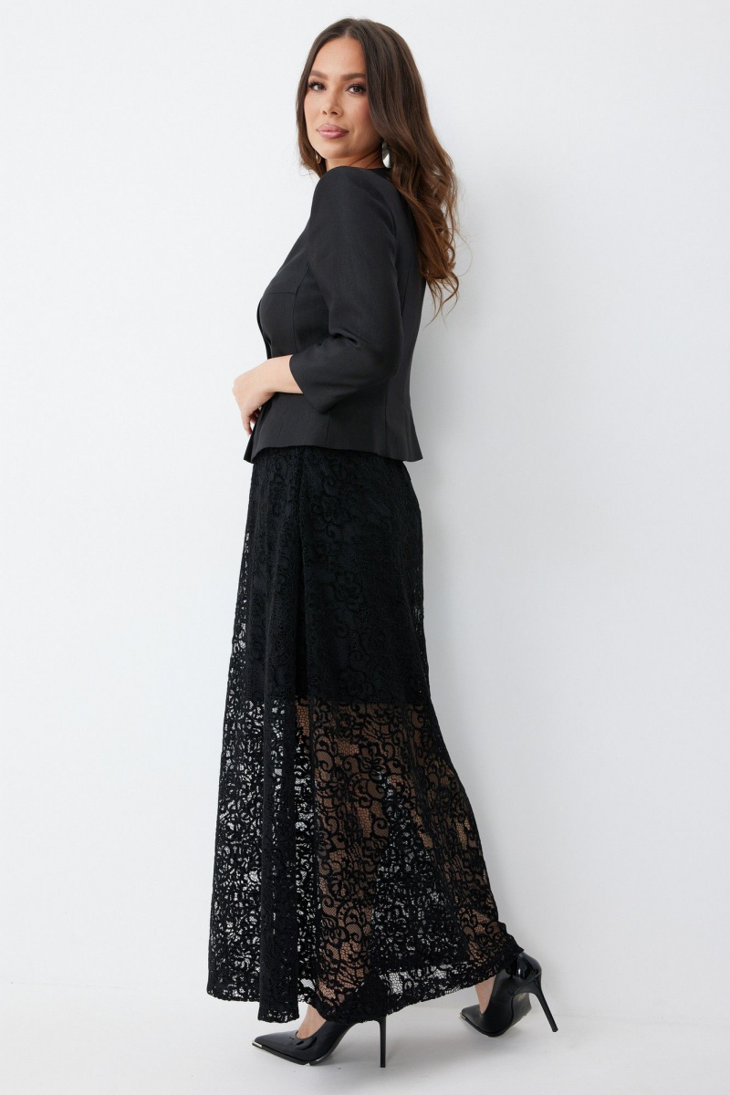 Юбочный костюм Магия моды 2653 черный