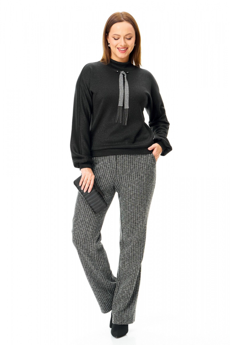 Брючный комплект T&N 7714 черный_полоска