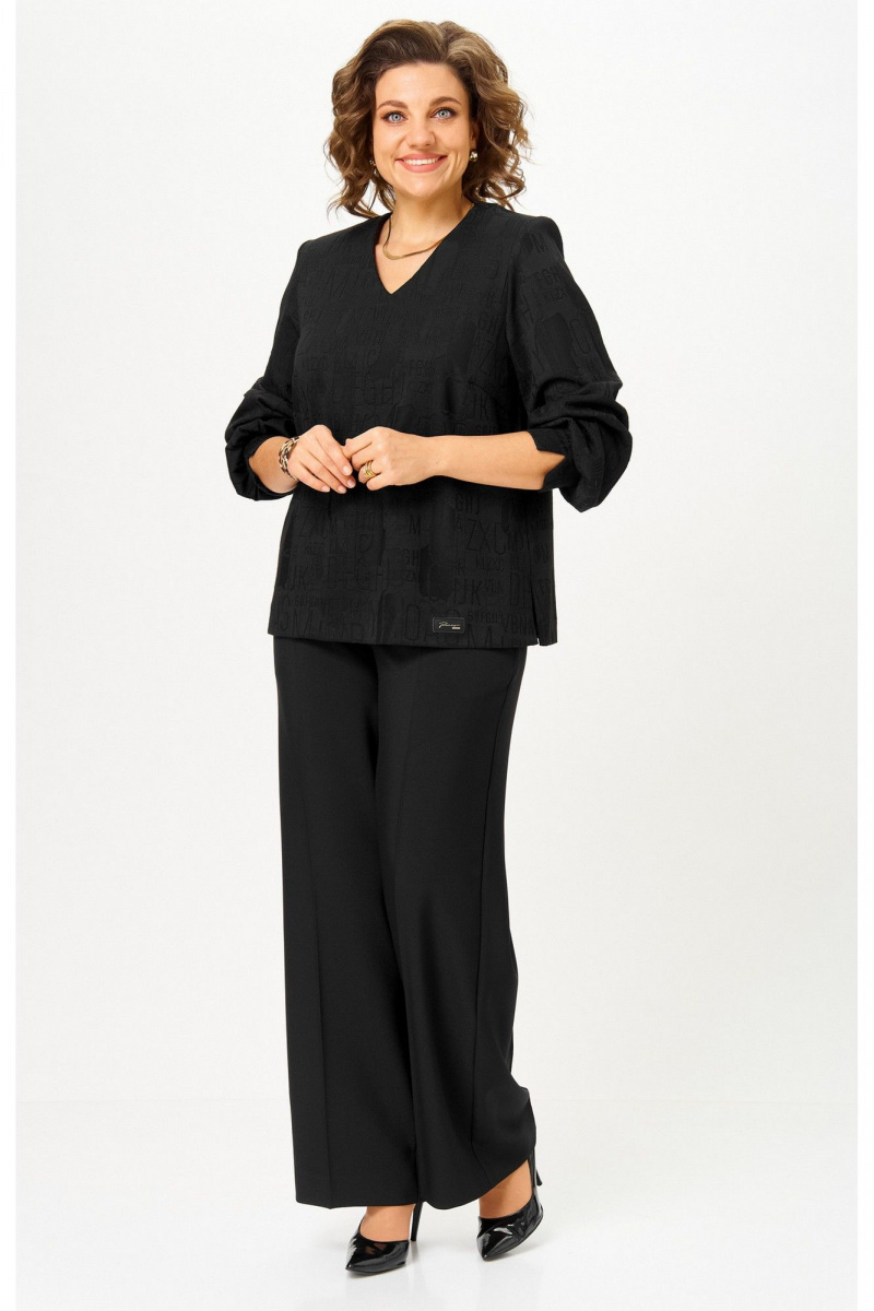 Блузы БелЭльСтиль 879-3_29_22 черный принт