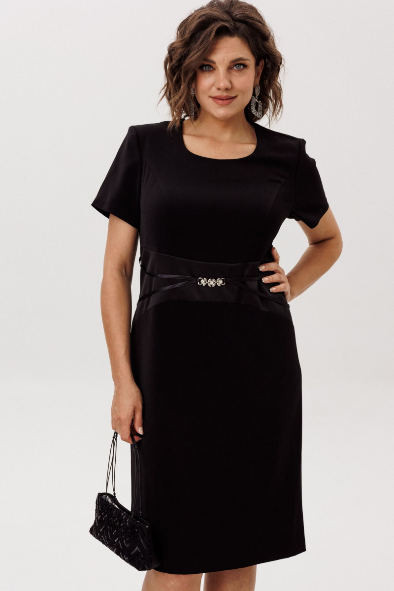 Платья Anelli 1761 черный_лебедь