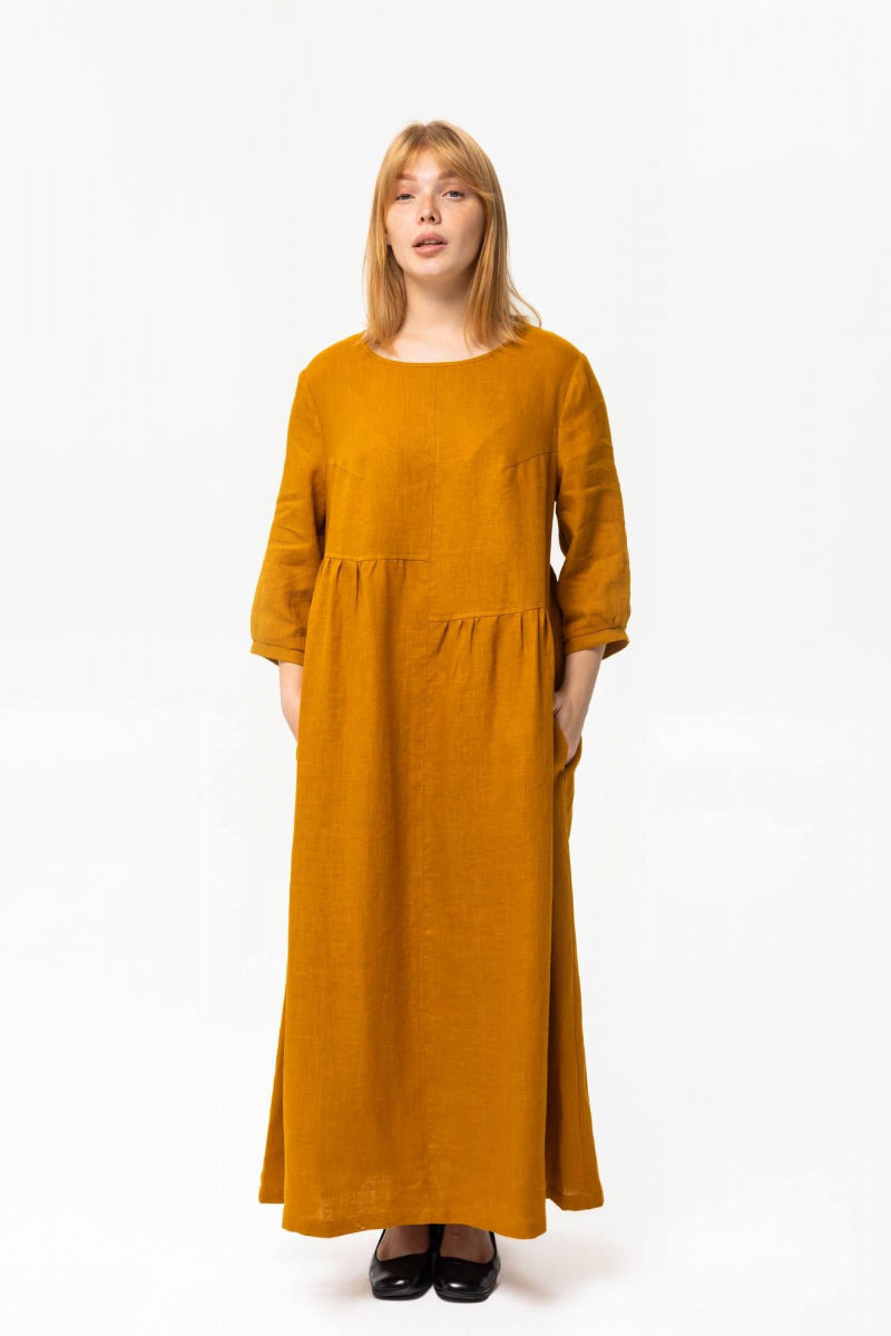 Платья SHLOMO 4-33 горчичный