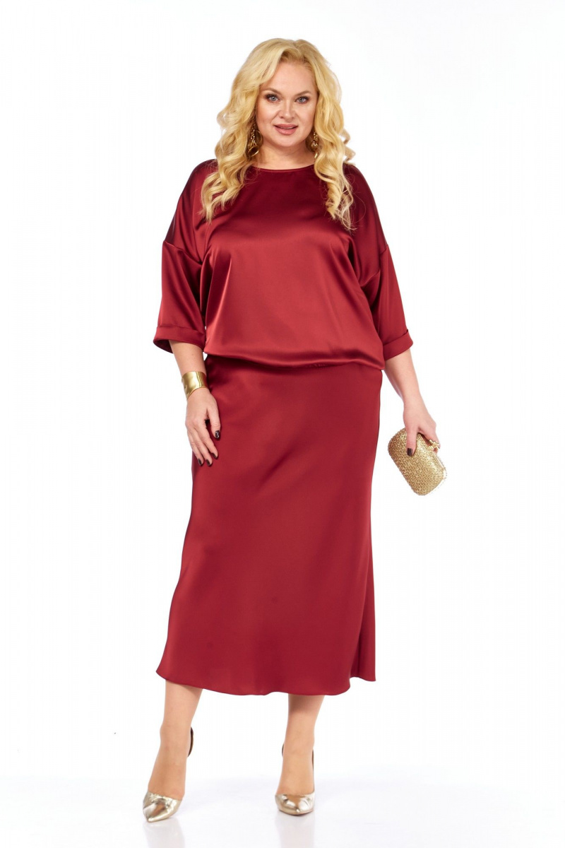 Юбочный костюм Элль-стиль 2449/1 бордо