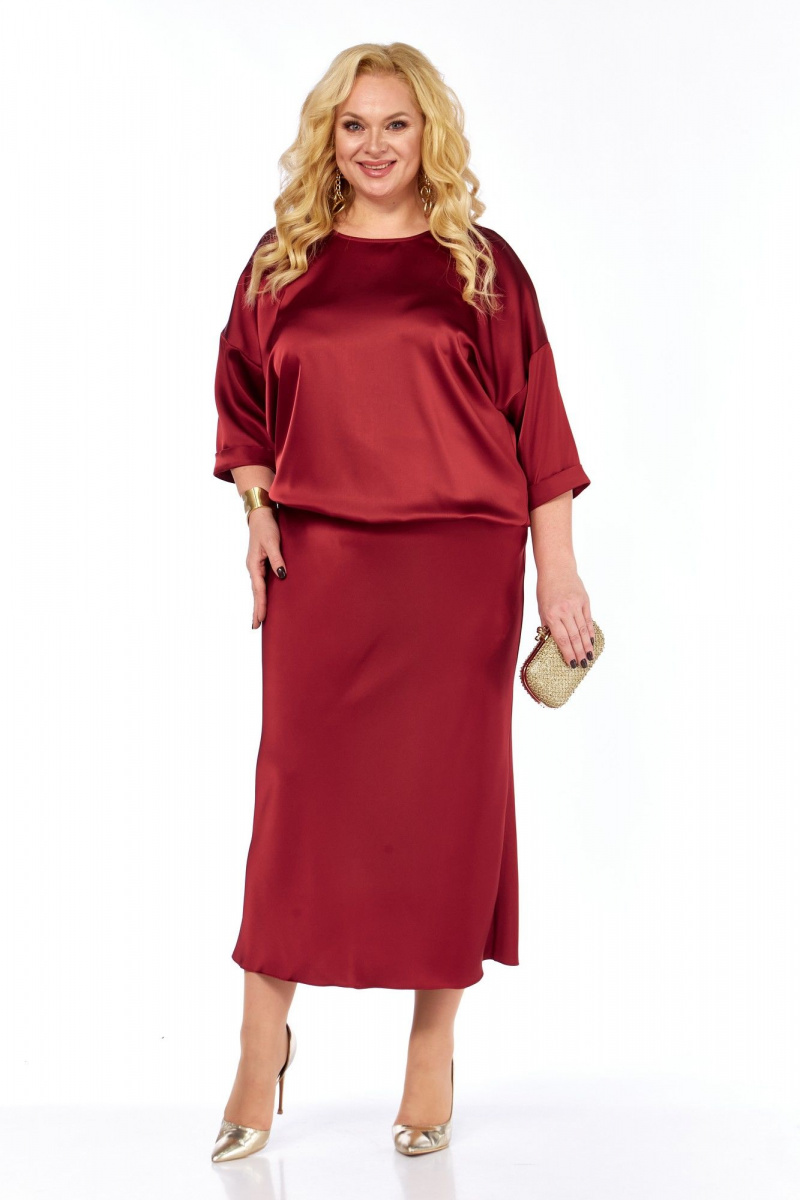 Юбочный костюм Элль-стиль 2449/1 бордо