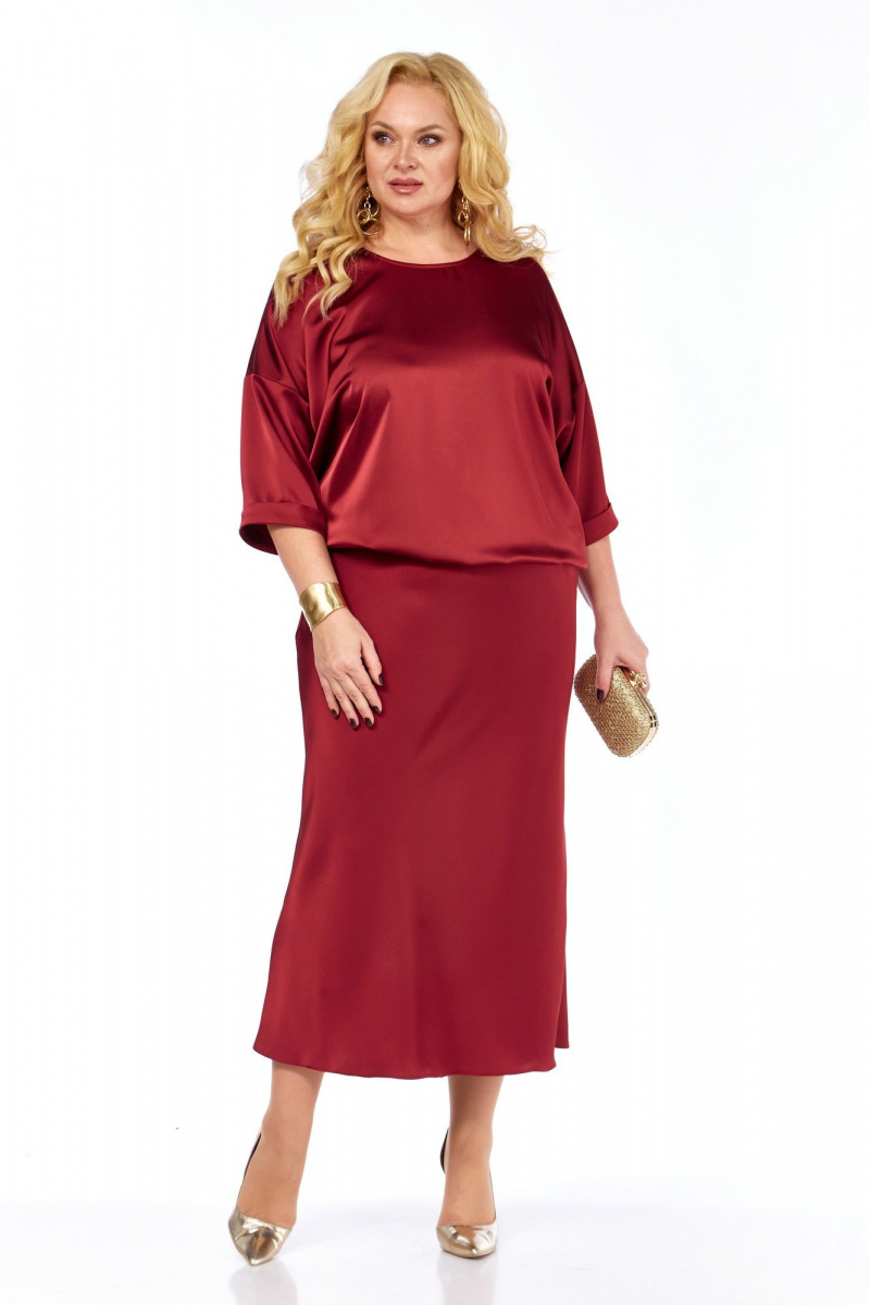 Юбочный костюм Элль-стиль 2449/1 бордо