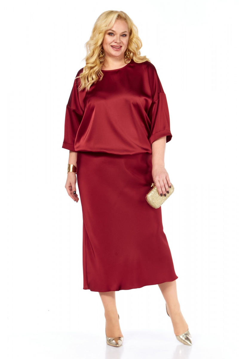 Юбочный костюм Элль-стиль 2449/1 бордо