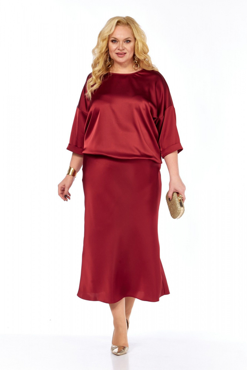 Юбочный костюм Элль-стиль 2449/1 бордо