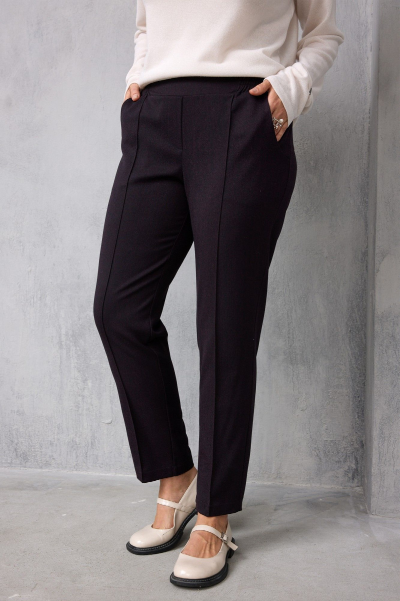 Брюки BegiModa 6078 черный_баклажан