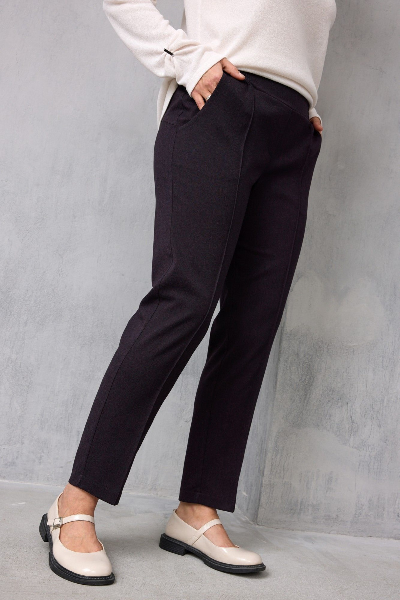Брюки BegiModa 6078 черный_баклажан