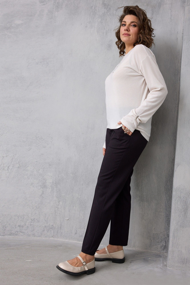 Брюки BegiModa 6078 черный_баклажан