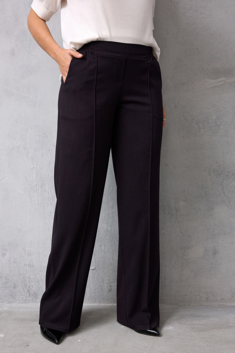Брюки BegiModa 6079 черный_баклажан