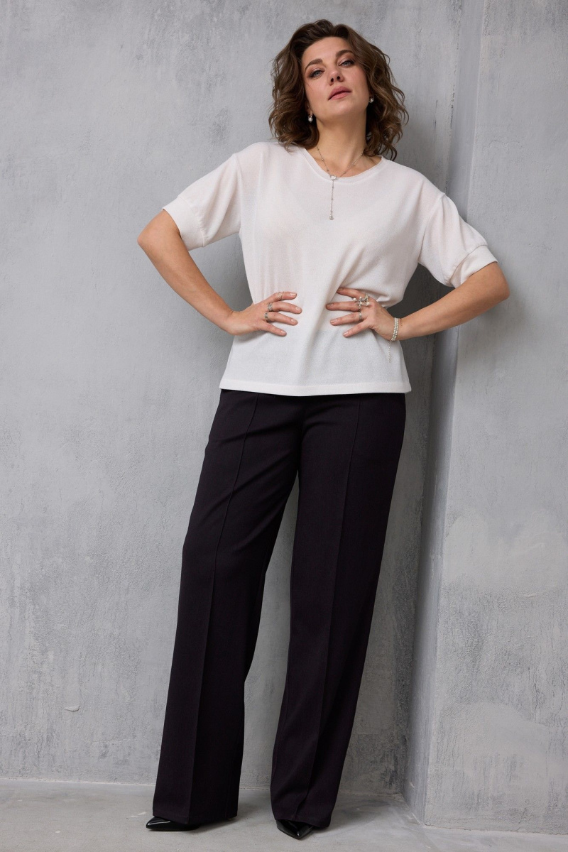 Брюки BegiModa 6079 черный_баклажан