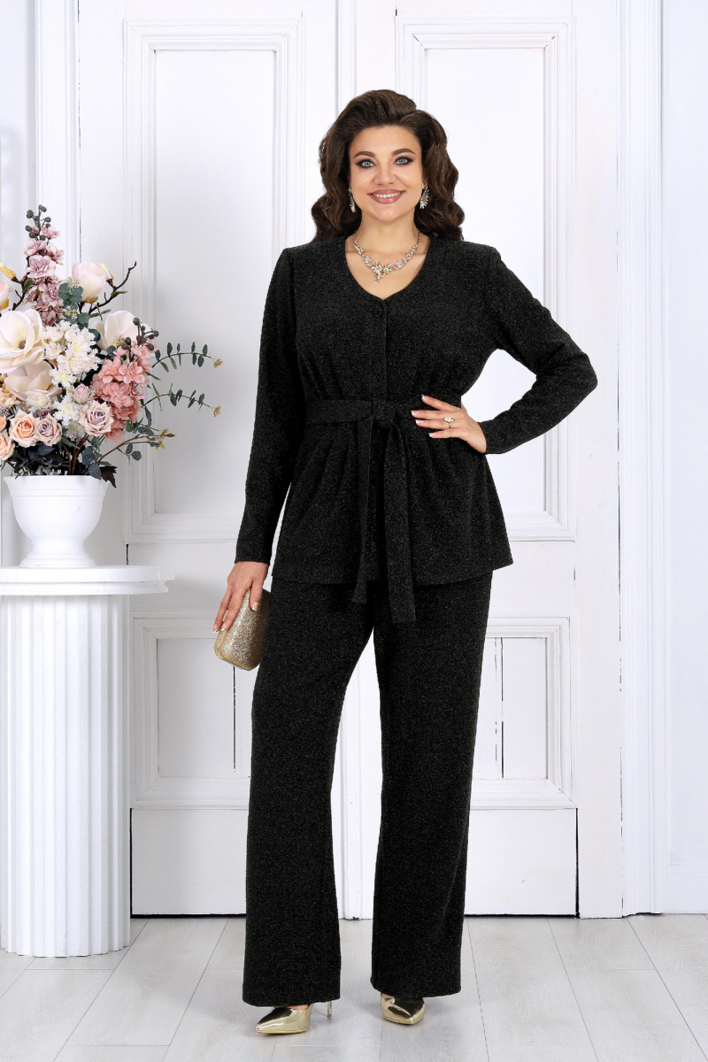Брючный костюм Ninele 7477 угольный