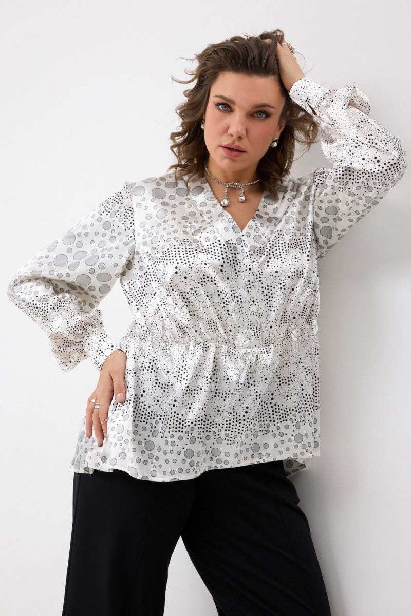 Блузы BegiModa 4146 круги_на_молочном