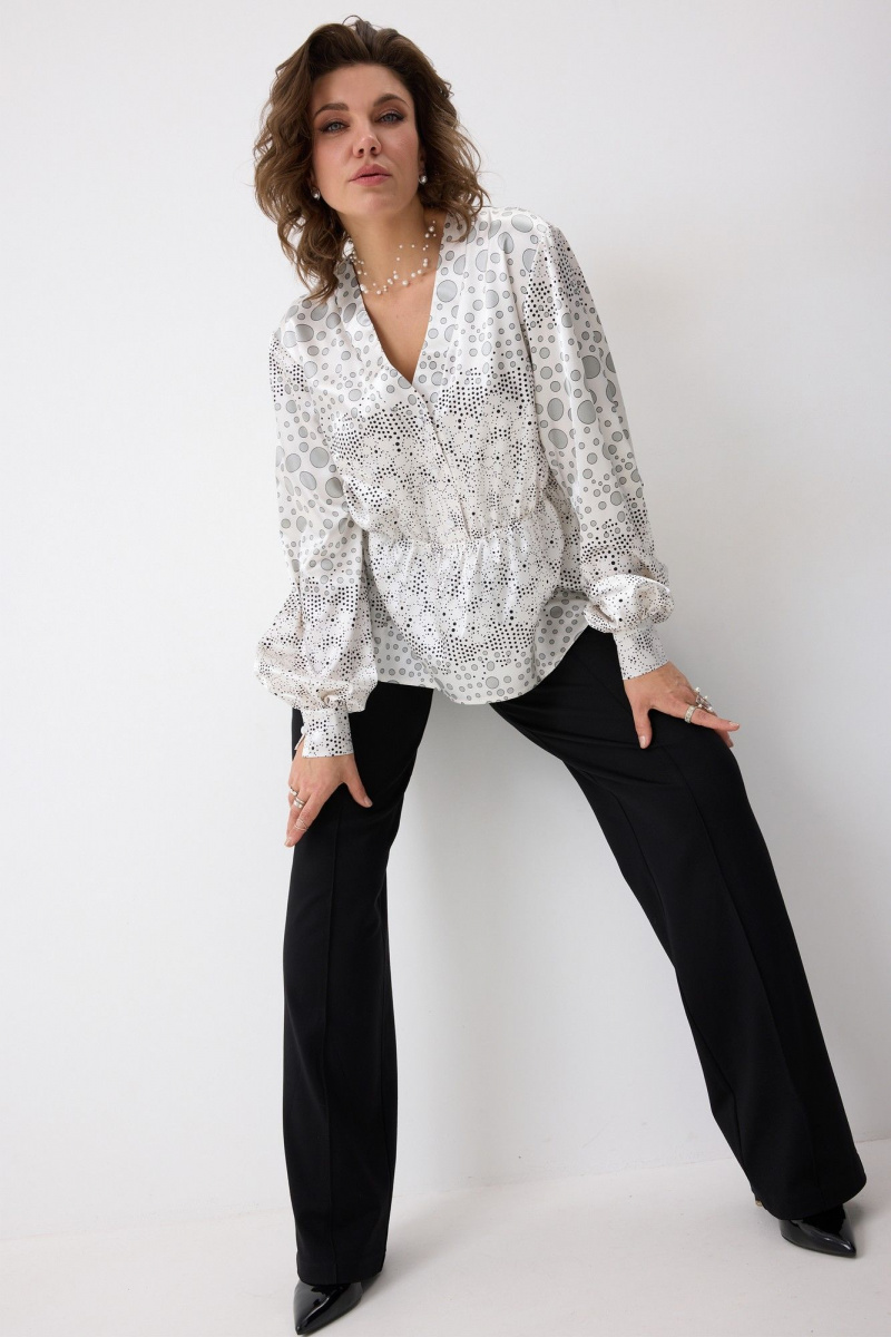 Блузы BegiModa 4146 круги_на_молочном