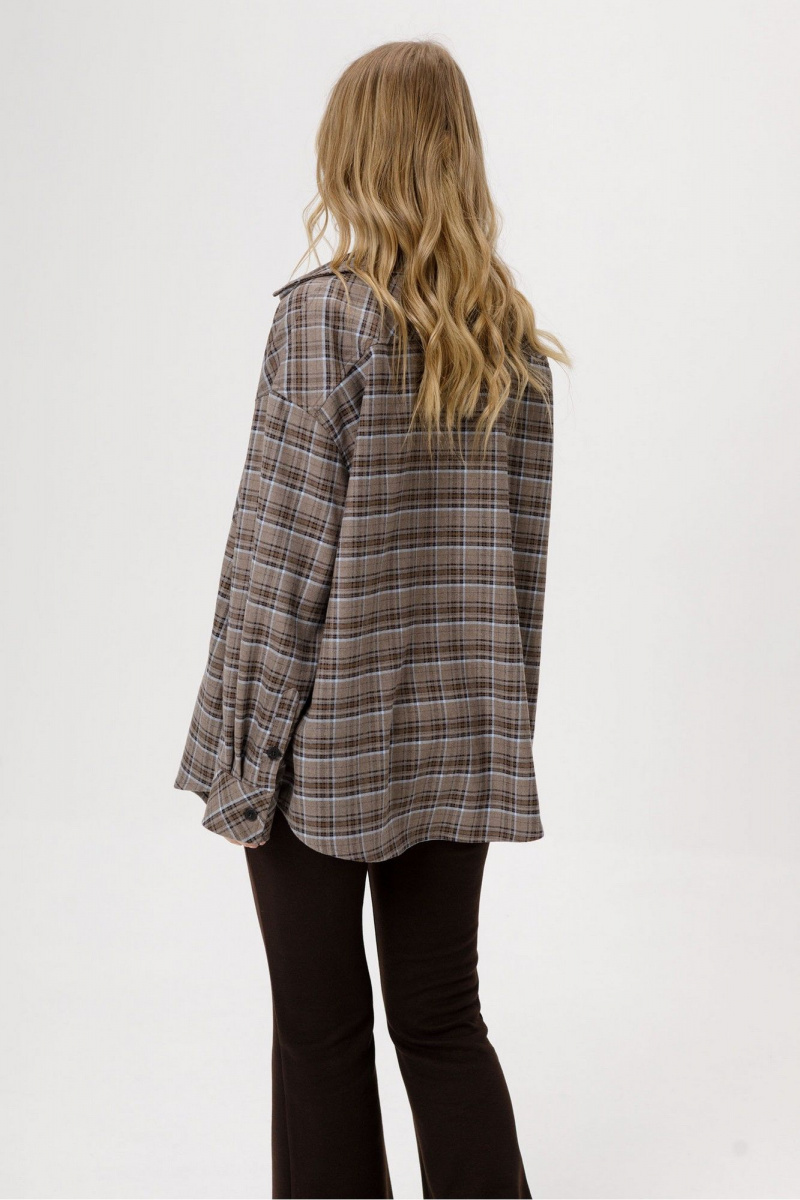 Брючный комплект PiRS 6427 серо-бежевый+черный