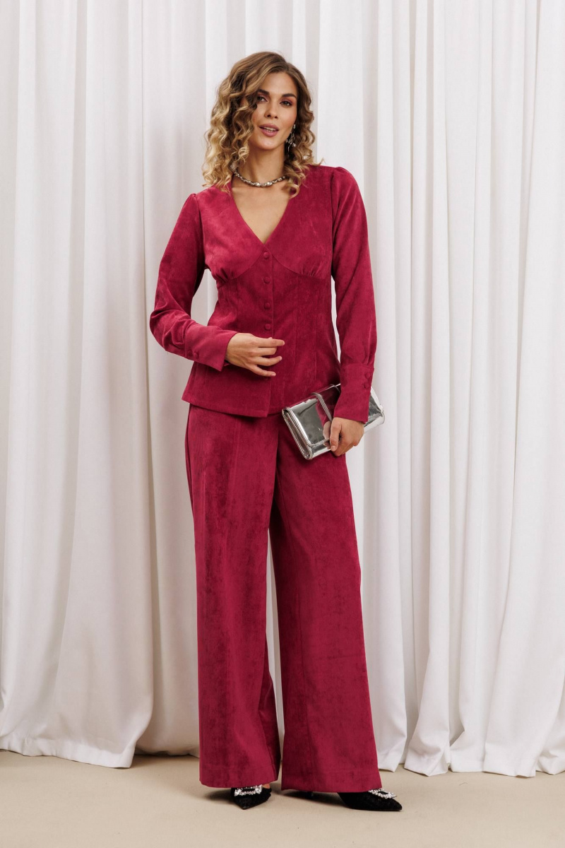 Брючный комплект Gizart 5421 брусничный