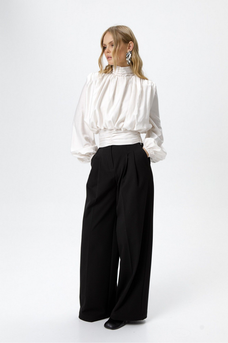 Брючный комплект PiRS 6475 кремовый+черный