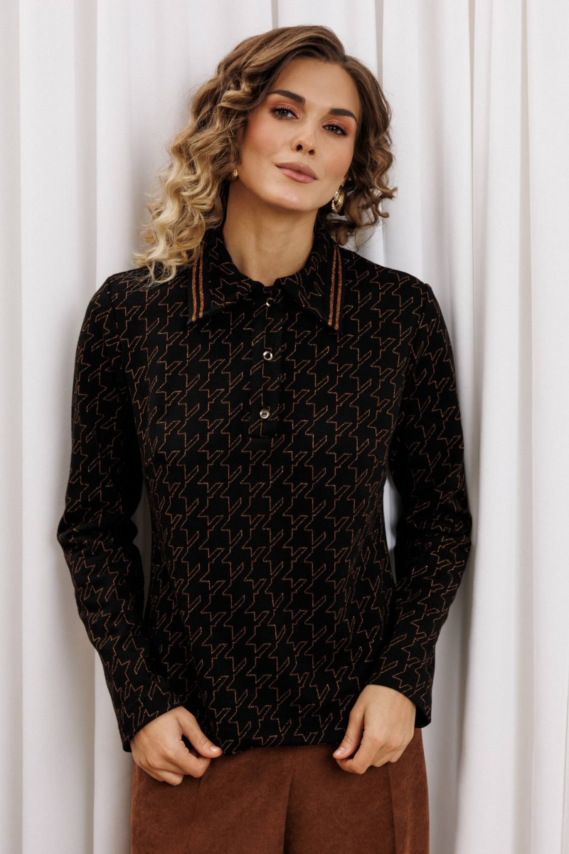 Брючный комплект Gizart 5436 черный-медь, коричневый