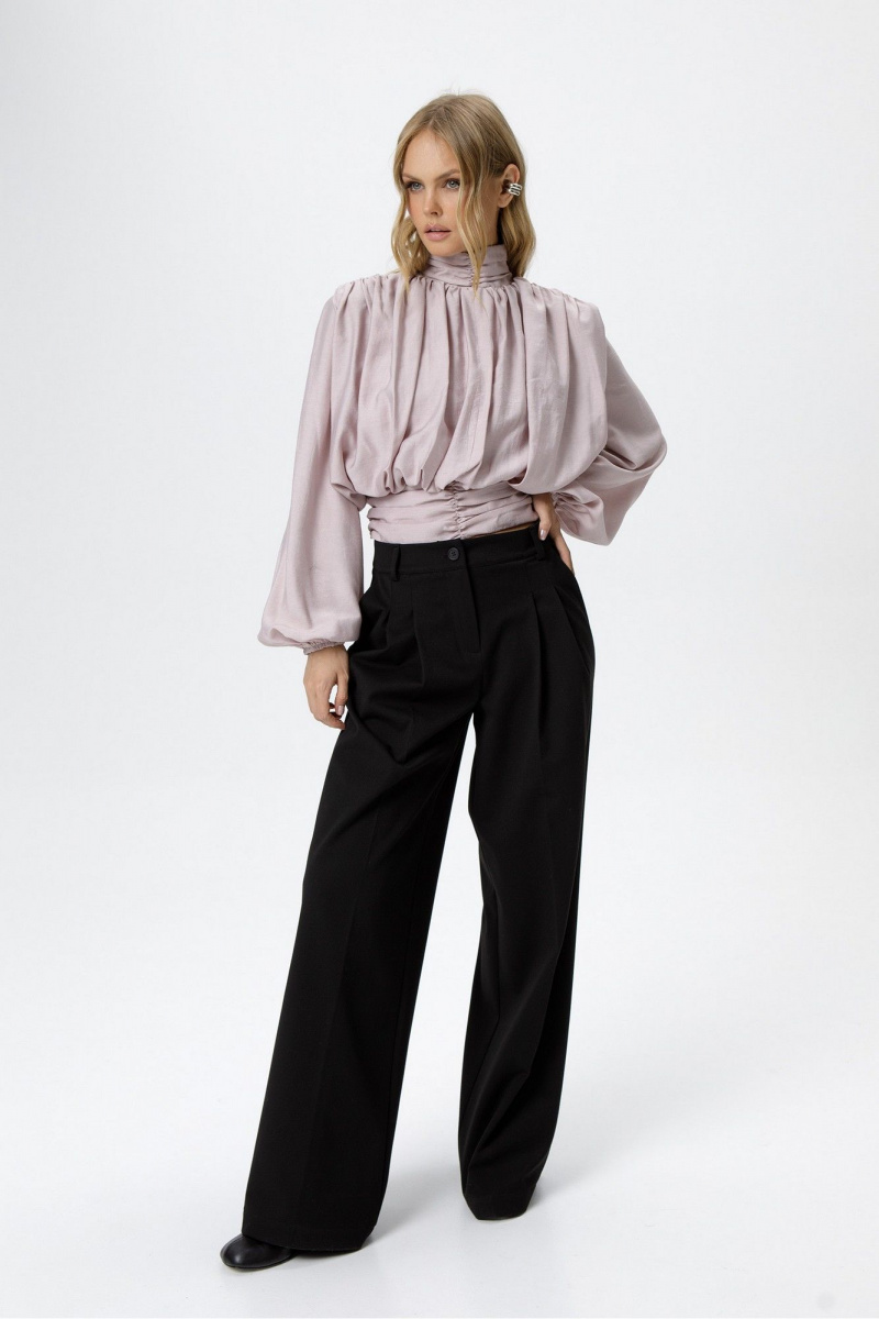 Брючный комплект PiRS 6475 пыльно-розовый+черный