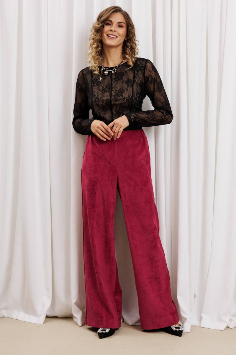 Брючный комплект Gizart 5439 черный,брусничный