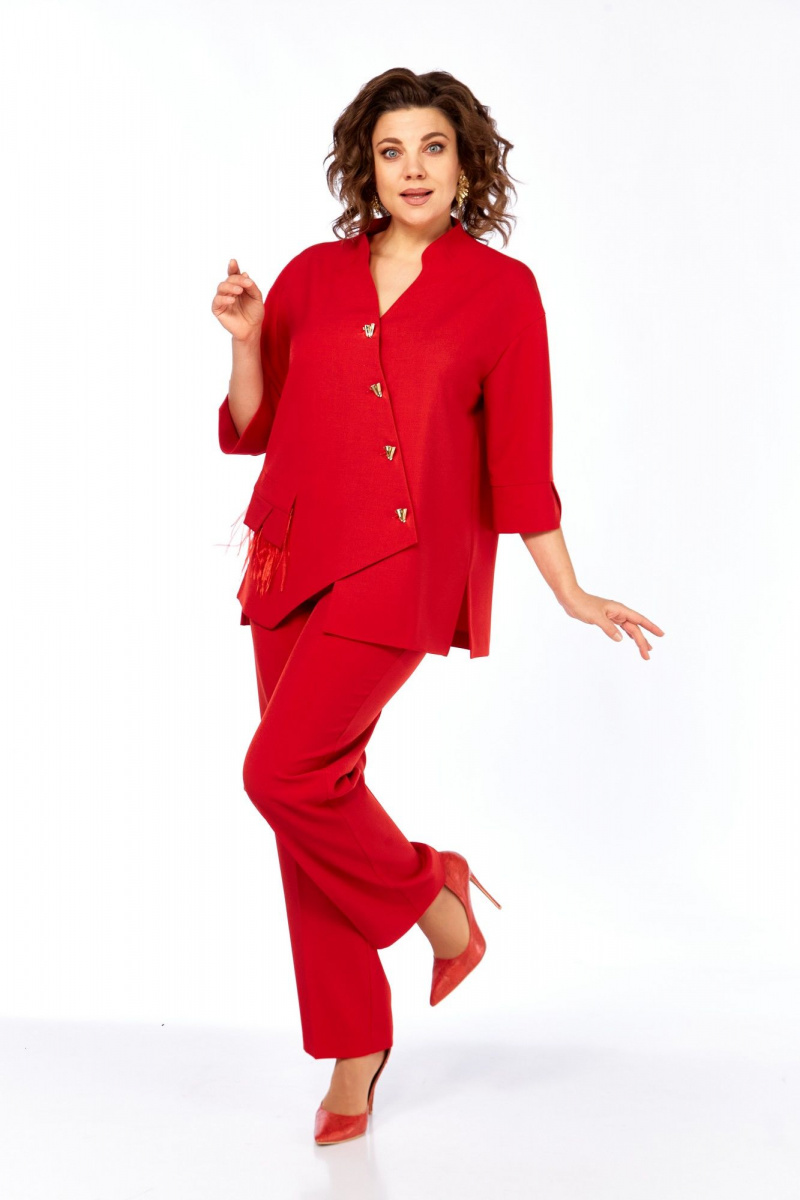 Брючный костюм БагираАнТа 1090 красный