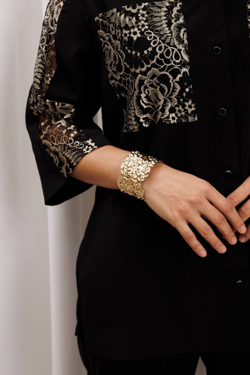 Брючный комплект Gizart 5440 черный, золото