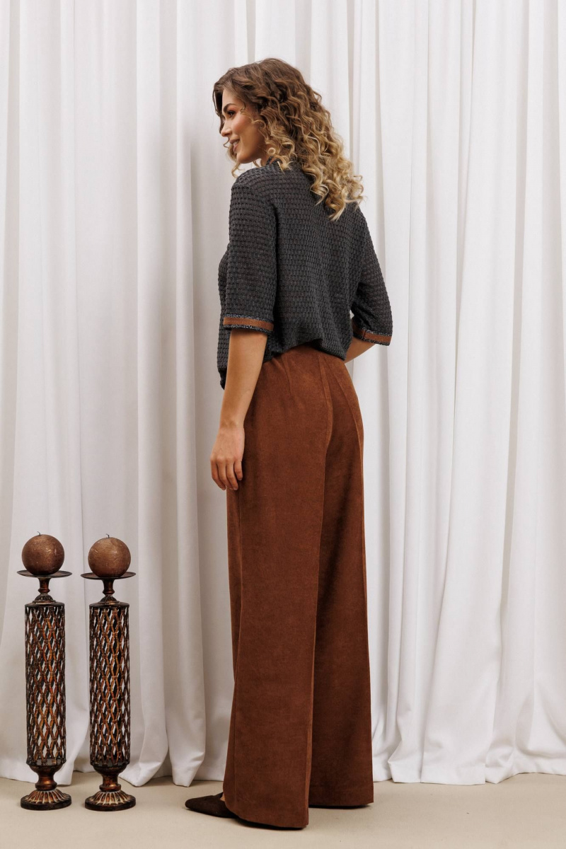 Брючный комплект Gizart 5441 серый, коричневый