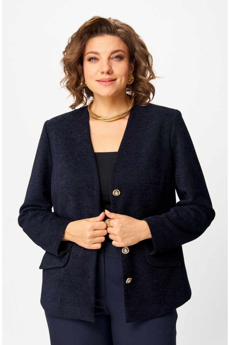 Брючный костюм БелЭльСтиль 849-2_85_22+601-2_88_22 синий