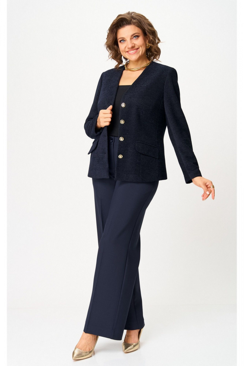 Брючный костюм БелЭльСтиль 849-2_85_22+601-2_88_22 синий