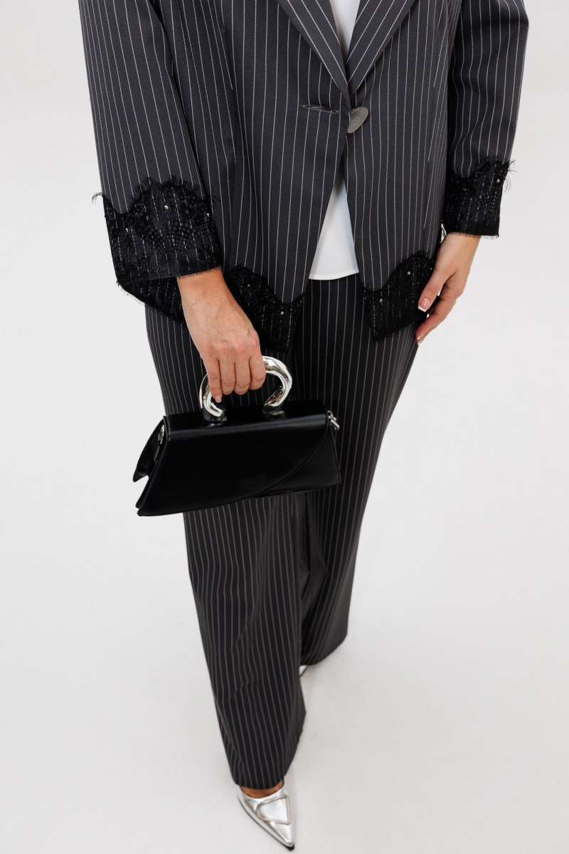 Брючный костюм Mubliz 306 графит_полоска