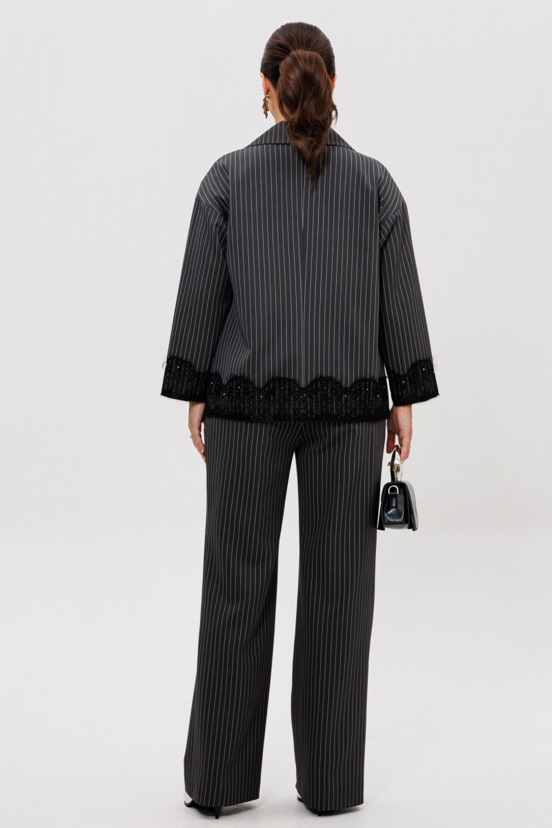 Брючный костюм Mubliz 306 графит_полоска