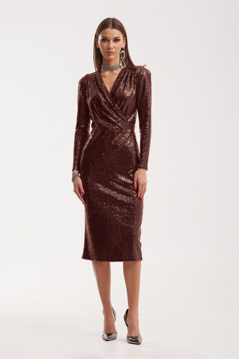 Платья N.O.W. 1504-1 шоколад