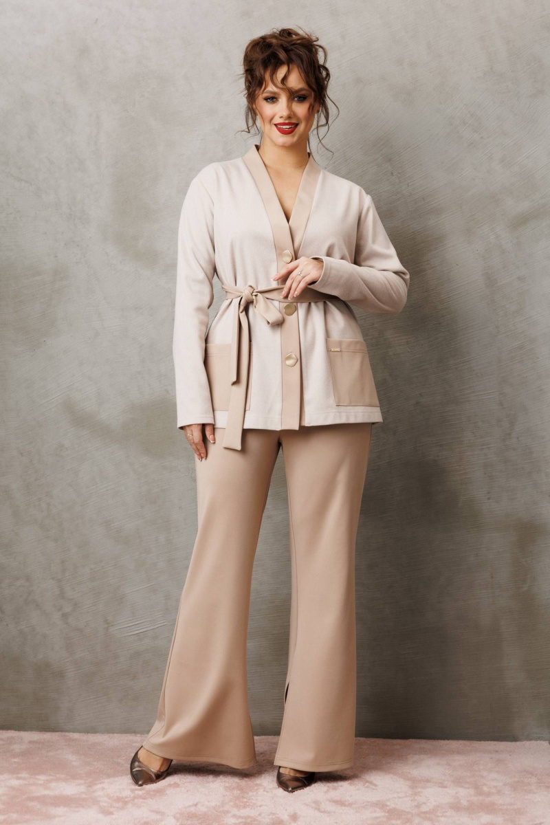 Брючный костюм Anastasia 1290.1 капучино