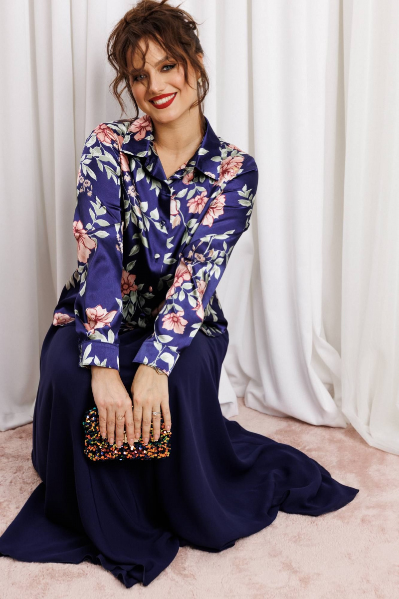 Юбочный комплект Anastasia 1313 темно-синий